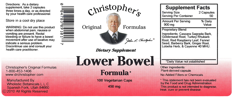 Christopher's Lower Bowel Formula