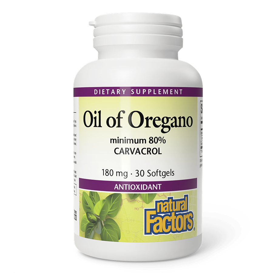 Natural Factors Oil of Oregano 180mg Softgels