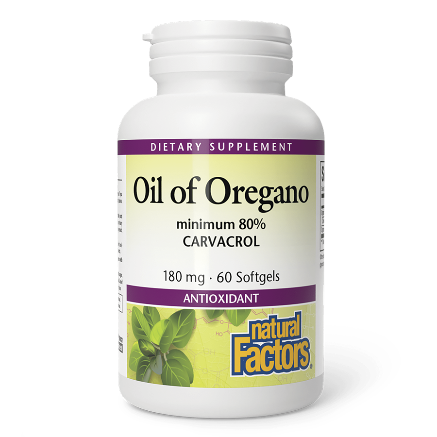 Natural Factors Oil of Oregano 180mg Softgels