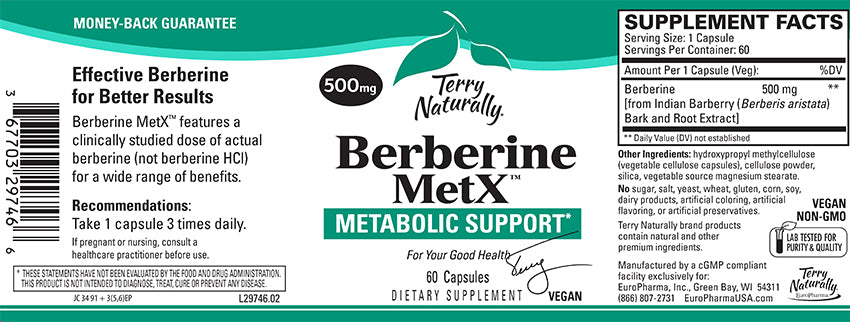 Terry Naturally Berberine MetX