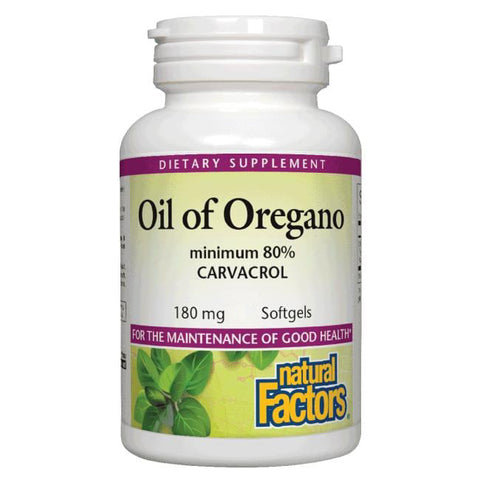 Natural Factors Oil of Oregano 180mg Softgels