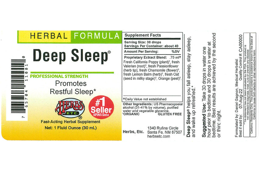 Herbs Etc. Deep Sleep Liquid