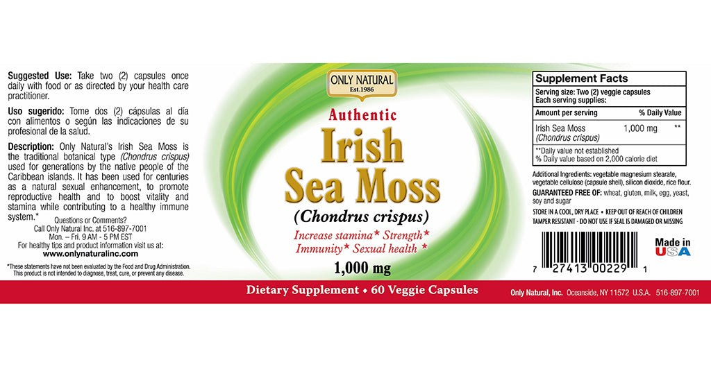 Only Natural Irish Sea Moss Capsules