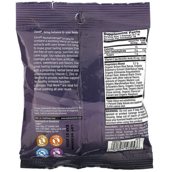 Zand Organic Elderberry C Lozenges - Image 3