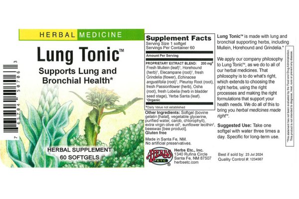 Herbs Etc. Lung Tonic Softgels - Image 3