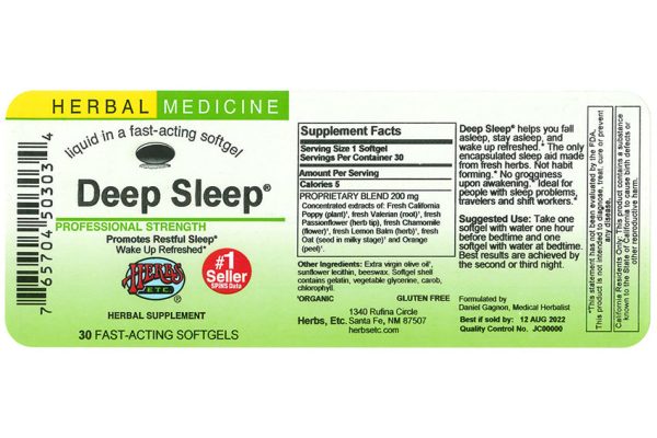 Herbs Etc. Deep Sleep Softgels - Image 3