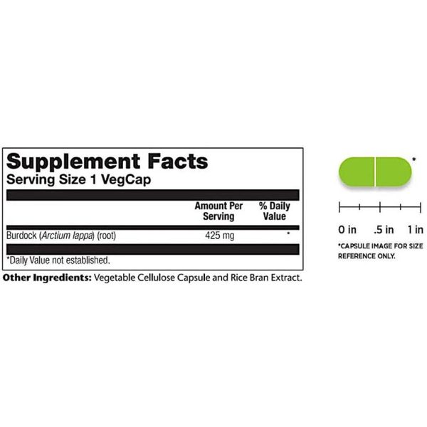 Solaray Burdock 425 mg - Image 3