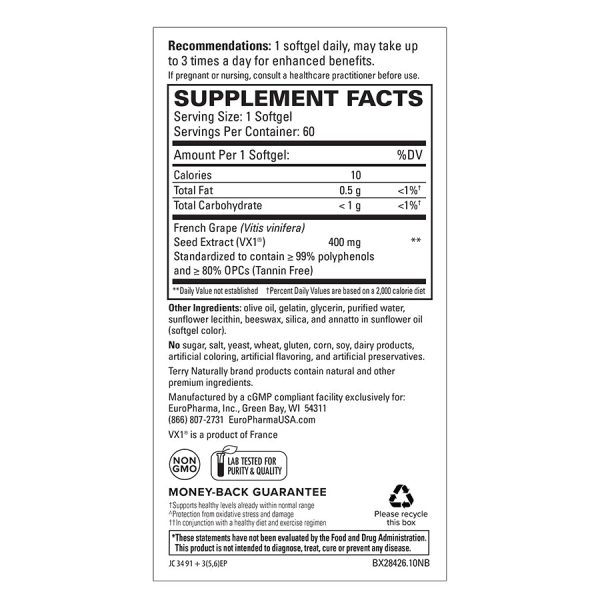 Terry Naturally Clinical OPC Extra Strength 400 mg - Image 3