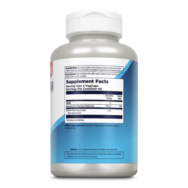 KAL Magnesium Glycinate 350 VegCaps - Image 3