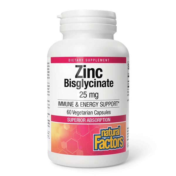 Natural Factors Zinc Bisglycinate 25 mg