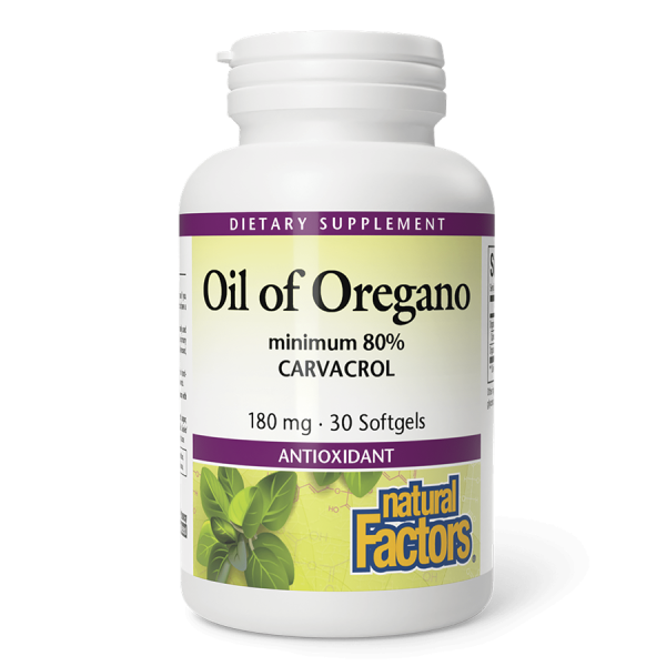 Natural Factors Oil of Oregano 180mg Softgels