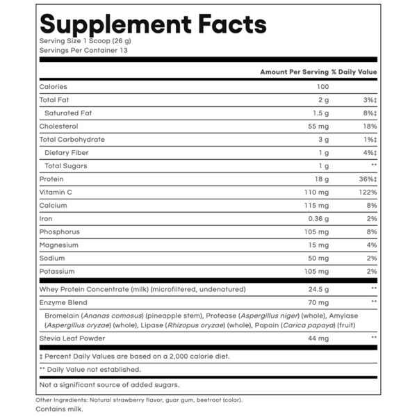 Natural Factors Whey Protein Strawberry - Image 2